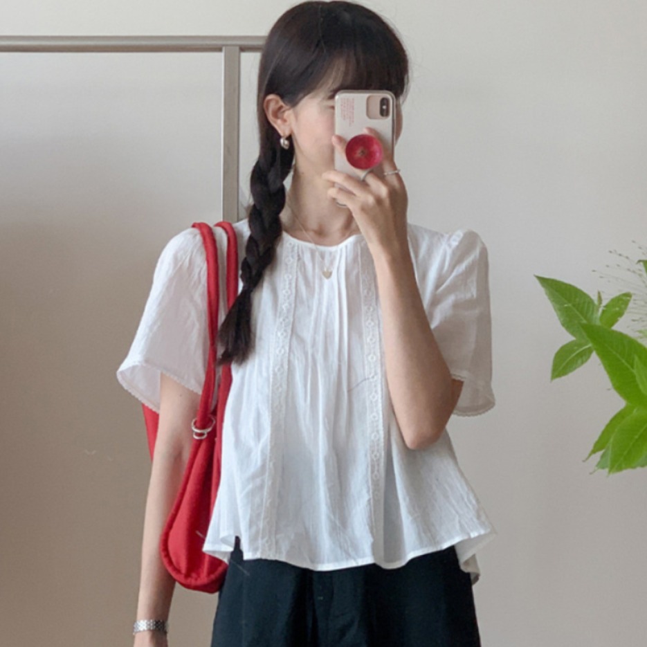 Summer Youth Clothing - Blusa de Encaje Estilo Dulce para