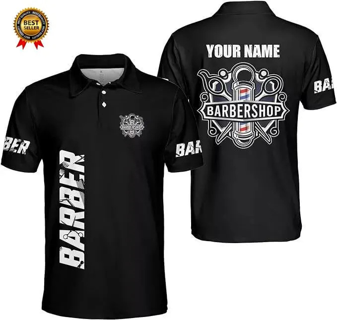 Summer Clothing Names - Polos de manga corta para peluquero,