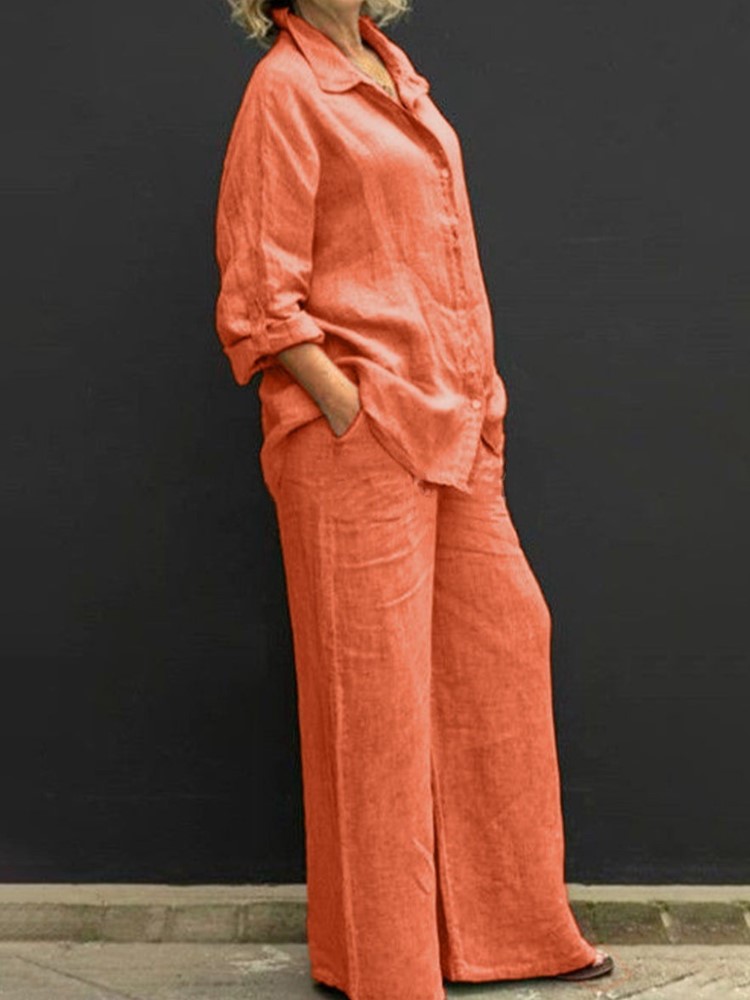 Summer Clothing Linen - Conjunto de dos piezas para mujer,