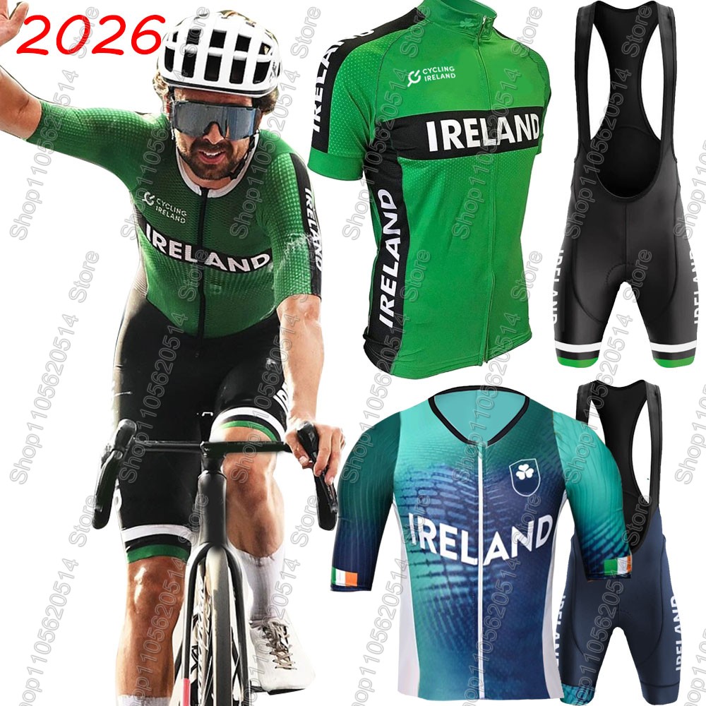 Ireland Summer Clothing - Conjunto de Jersey de Ciclismo Irlanda