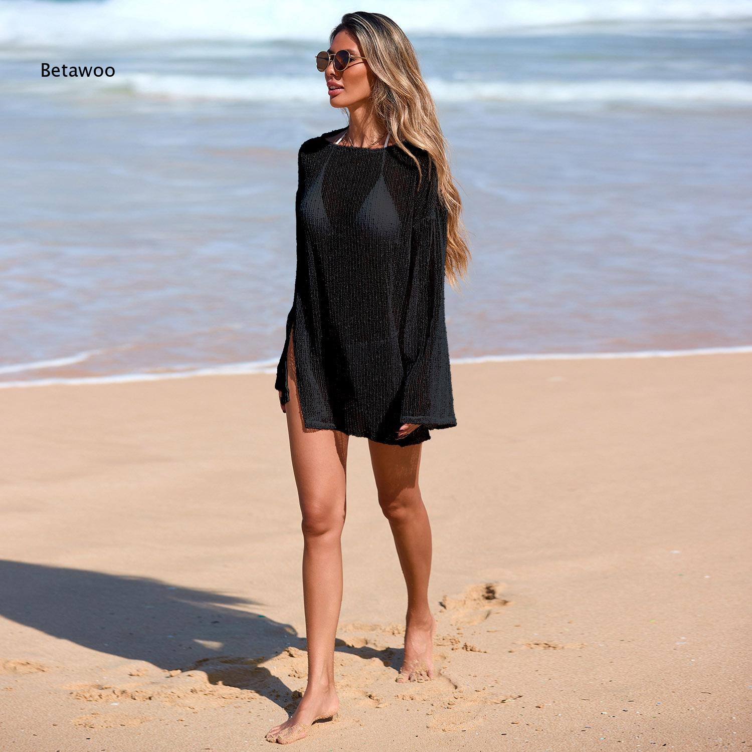 Vestido Túnica de Playa Corto  - Swim Cover Up Mesh reseña y precio