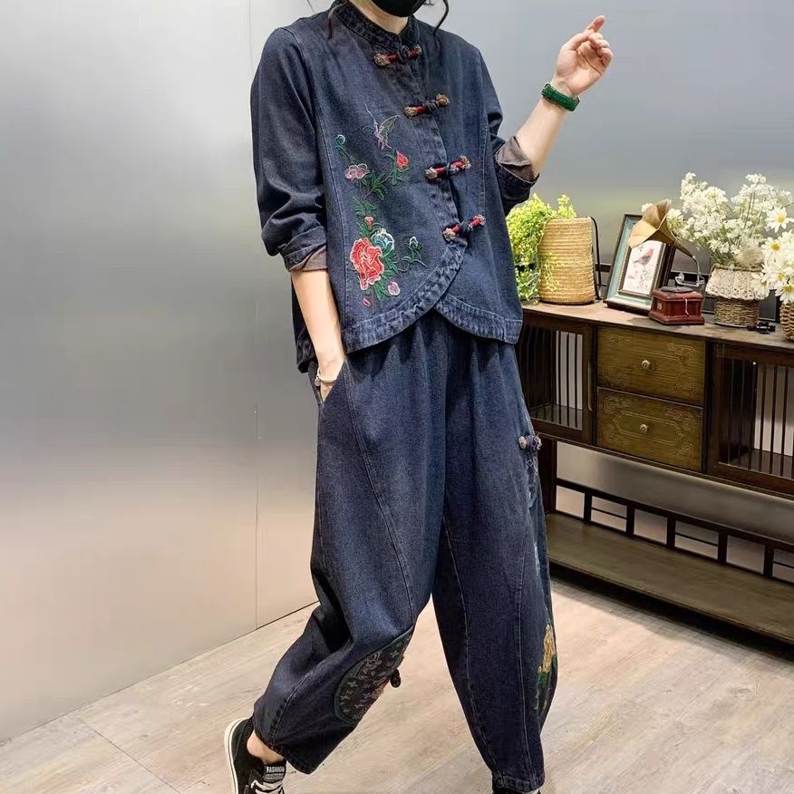 Conjunto de moda vaquera con f - Summer Clothing Model reseña y precio
