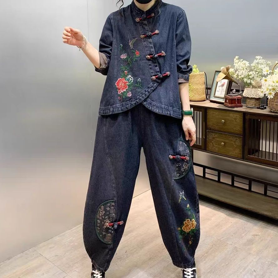 Conjunto de moda vaquera con f - Summer Clothing Model reseña y precio