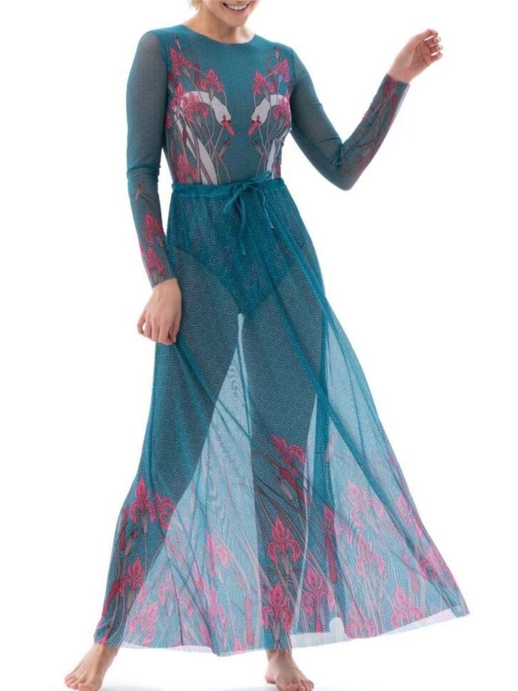Traje de baño de una pieza con - Swim Cover Up Mesh reseña y precio