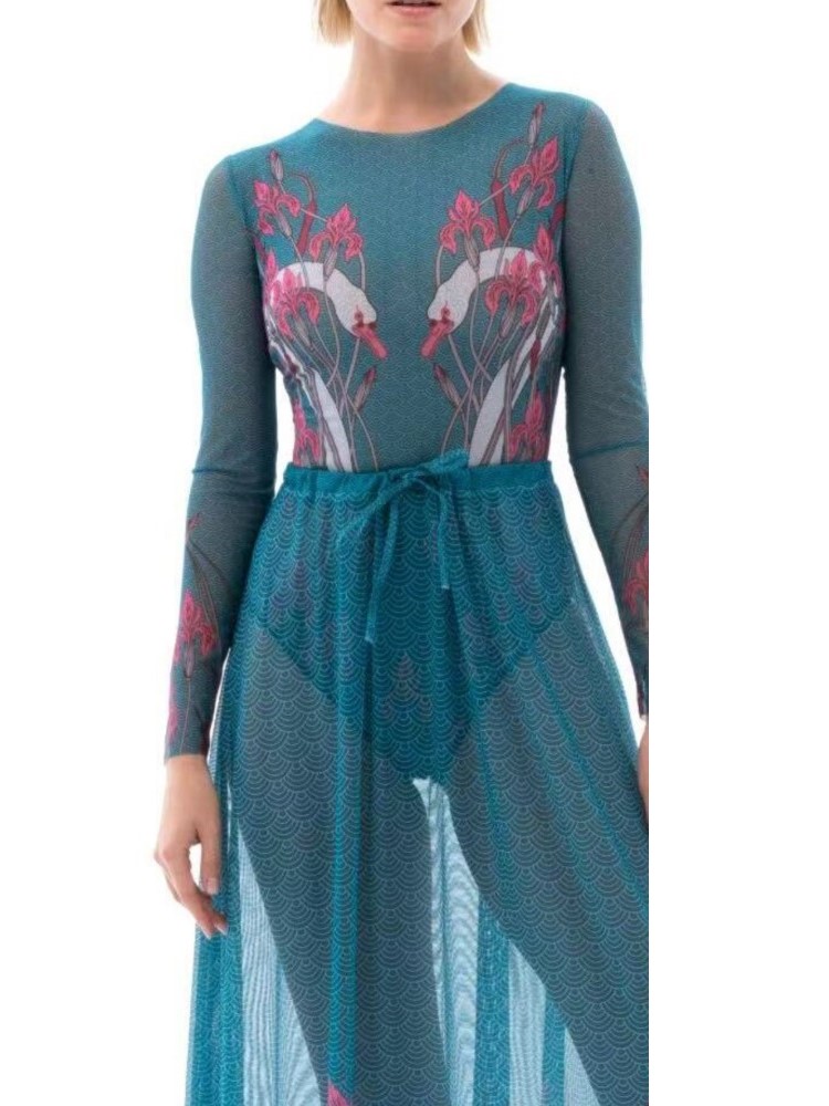 Traje de baño de una pieza con - Swim Cover Up Mesh reseña y precio