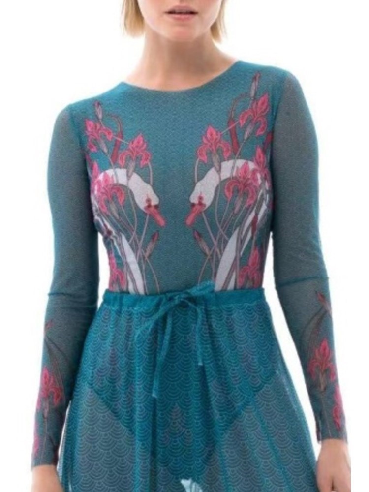 Traje de baño de una pieza con - Swim Cover Up Mesh reseña y precio