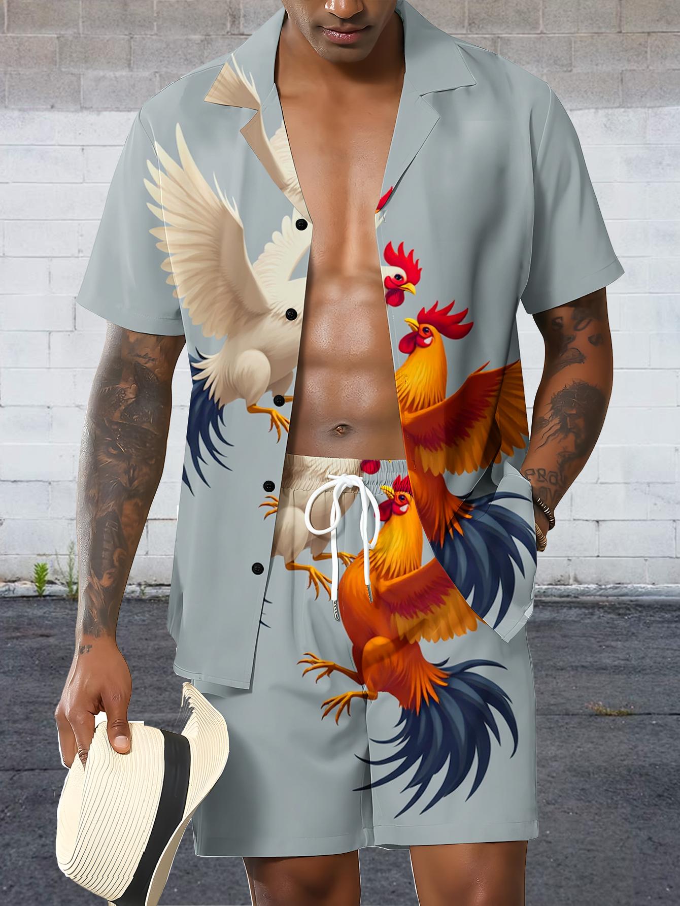 Conjuntos de Camisa para Hombr - Summer Clothing Drip reseña y precio