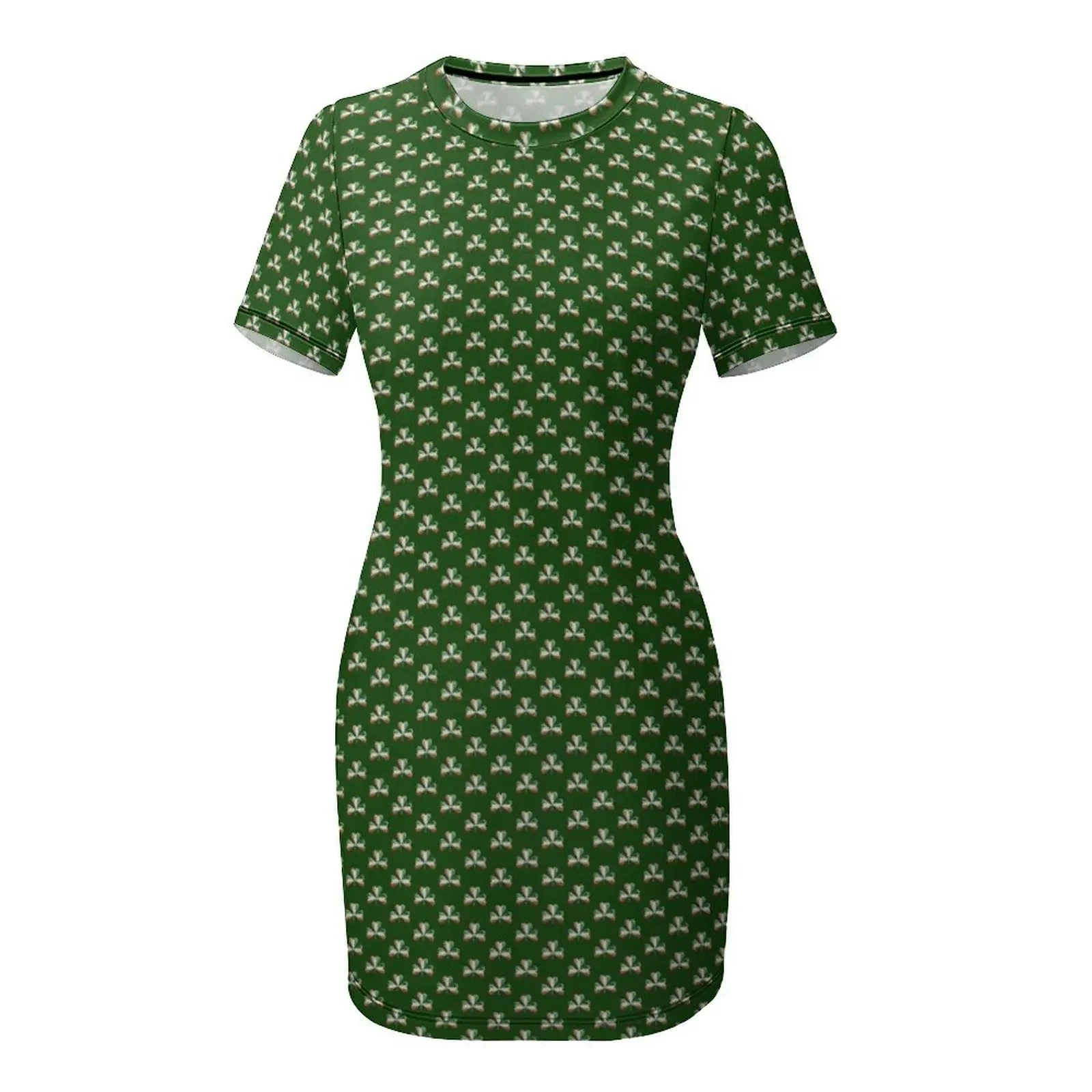Vestido de manga corta con hoj - Ireland Summer Clothing reseña y precio