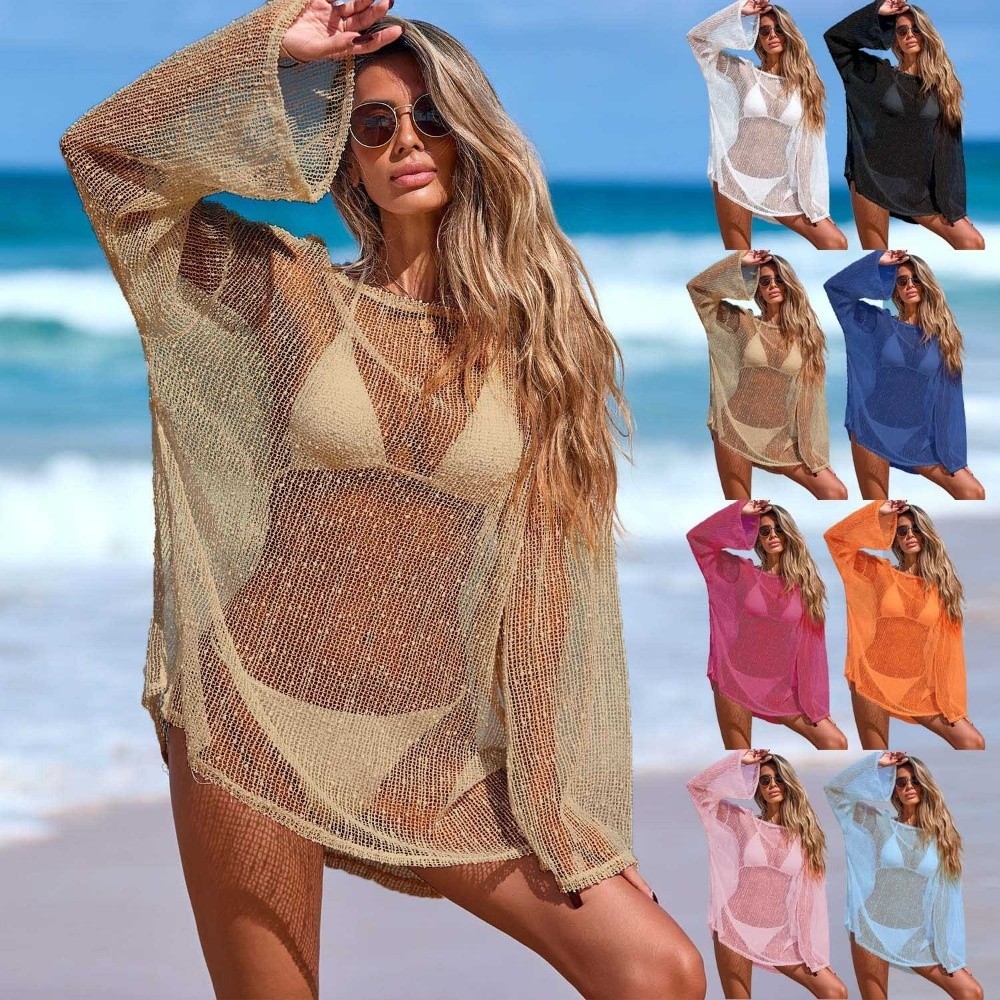 Vestido de playa transparente  - Swim Cover Up Mesh reseña y precio