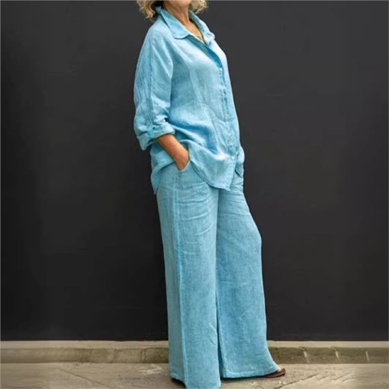 Conjunto de dos piezas para mu - Summer Clothing Linen reseña y precio